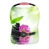 PKQWTM Purple Orchids Black Stones And Bamboo On Water Nursing Cover Baby Breastfeeding Infant Feeding Cover Baby Car Seat Cover