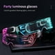 thumbnail image 2 of artículos deportivos Gafas coloridas EL Wire Luminous Neon Party LED Light Up Visor anteojos Barbie Nuevos Originales, 2 of 5