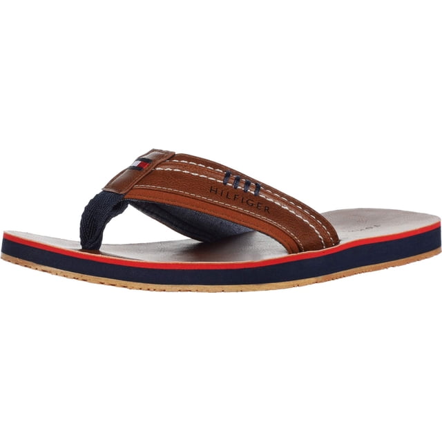 Chancla Tommy Hilfiger Destino para hombre Cognac Multi 218