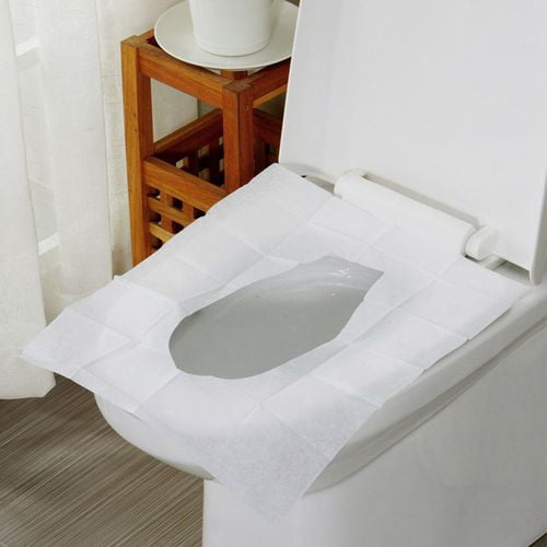 SHIYAO 50Pcs Disposable Toilet Seat Covers Travel Set Waterproof