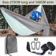 thumbnail image 2 of Hamaca ultraligera para exteriores, hecha de nailon 210t, para acampar, con cuerda transpirable, individual y doble, 2 of 5