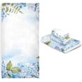 thumbnail image 6 of Dreamtimes Bath Towel Sets for Bathroom Hand Towels Fingertip Towels Blue Hydrangea Flower 3 Piece Decorative Soft Cotton Absorbent, 6 of 6
