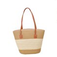 thumbnail image 3 of Woven Straw Shoulder Bag Handwoven Beach Tote Purse Lightweight Raffia Summer Daily Use Elegant Woven Design, 3 of 3