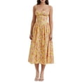 thumbnail image 3 of Franhais Women's Summer Midi Dress, Sleeveless Floral Print Button Down Flowy A-Line Tank Dress, 3 of 9