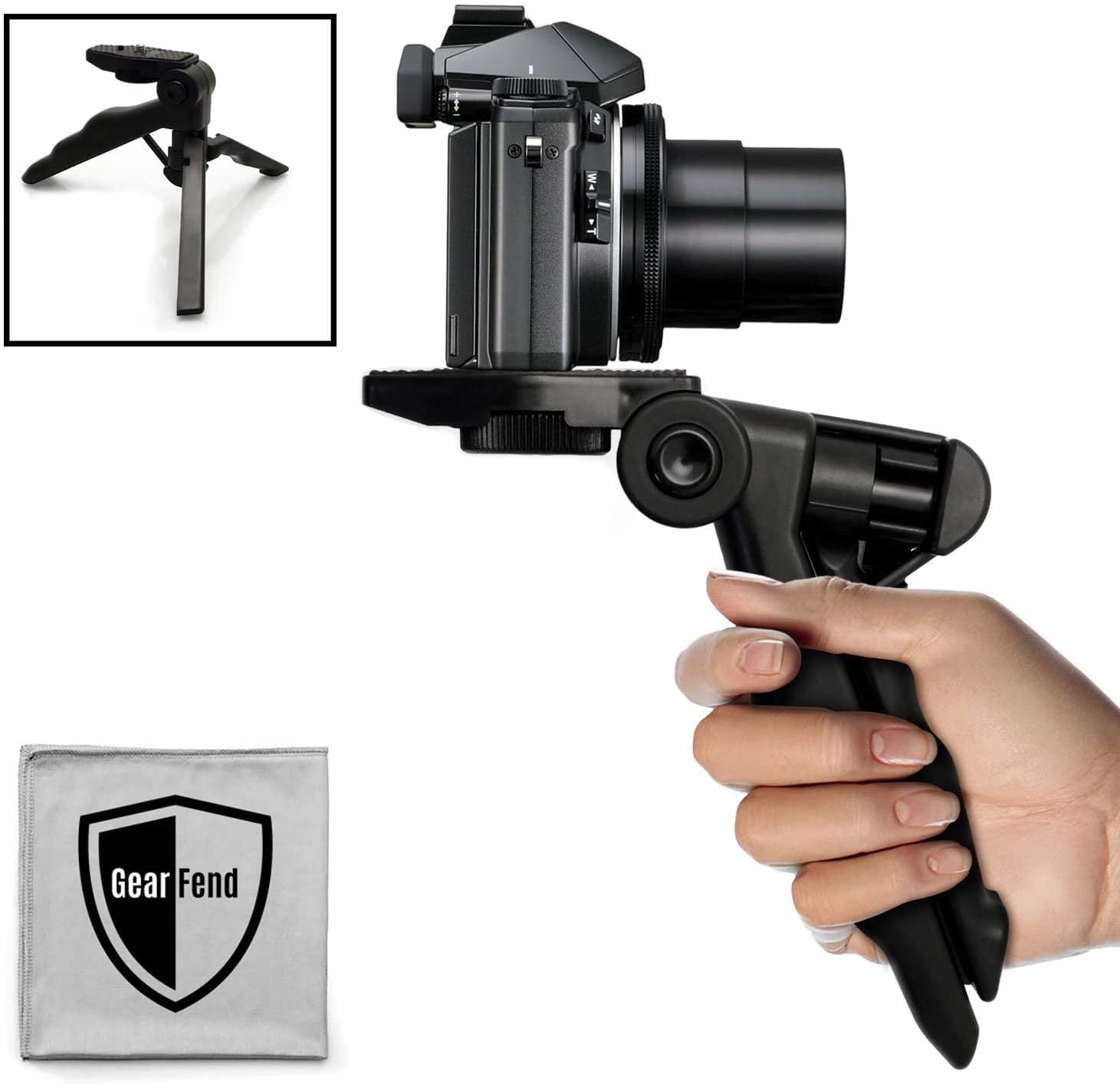 GearFend Heavy Duty Pistol Grip Stabilizer and Tripod Table Stand for