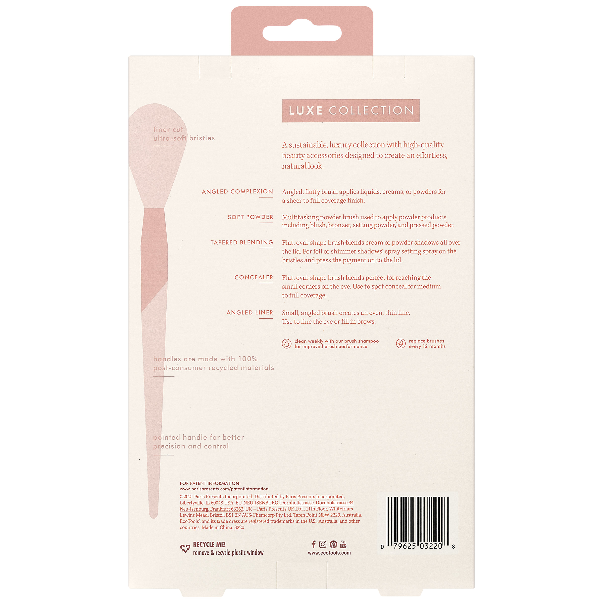 Ecotools Luxe Natural Makeup Brush Set, 5-Piece photo 8