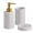 Light Grey, variant on MOMOJIA Ceramic Bathroom Essential Set Slip Resistant Base Smooth Glazed Surfaces