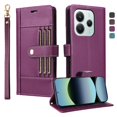 thumbnail image 4 of FOXDOCK Wallet Case for Xiaomi Redmi Note 14 5G – PU Leather Flip Cover with Multi Card Slots, Cash Pocket & Wrist Strap, 4 of 7