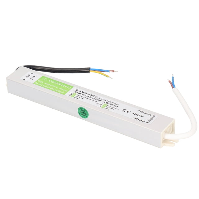 Alimentation Étanche 30W, Conducteur d'Alimentation LED, Haute Résistance Diélectrique Ultra-Mince pour Projecteurs LED Barres Lumineuses LED DC24V