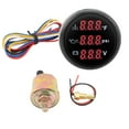 thumbnail image 2 of 3 in 1 Instrument Sensor Kit, Engine Coolant Temperature Oil Pressure Meter 12V Volt Gauge for Car Boat 52mm Digital Safe Alert, 2 of 7