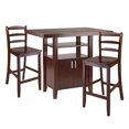 thumbnail image 1 of Winsome Albany 3-pc  Set High Table w/Ladder Back Counter Stools, 1 of 9