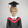 thumbnail image 3 of Miangastore Robe de Collation des Grades pour Enfants Ligne Rouge pour Réunion Scolaire 1ensemble, 3 of 8