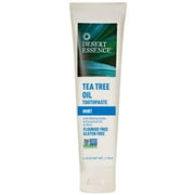 Desert Essence Tea Tree TSF6 Oil Toothpaste - Mint - 6.25 Refreshing Taste - Deep Cleans Teeth & Gums - Helps Fight Plaque - Sea Salt - Pure Essential Oil - Baking Soda - Promotes Healthy Mouth