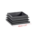 thumbnail image 2 of Uxcell 1.77''x1.77'' Tubing Plug Square Post End Caps for Handrail Stair Newel Guardrail Tube Black Plastic 12 Pcs, 2 of 3