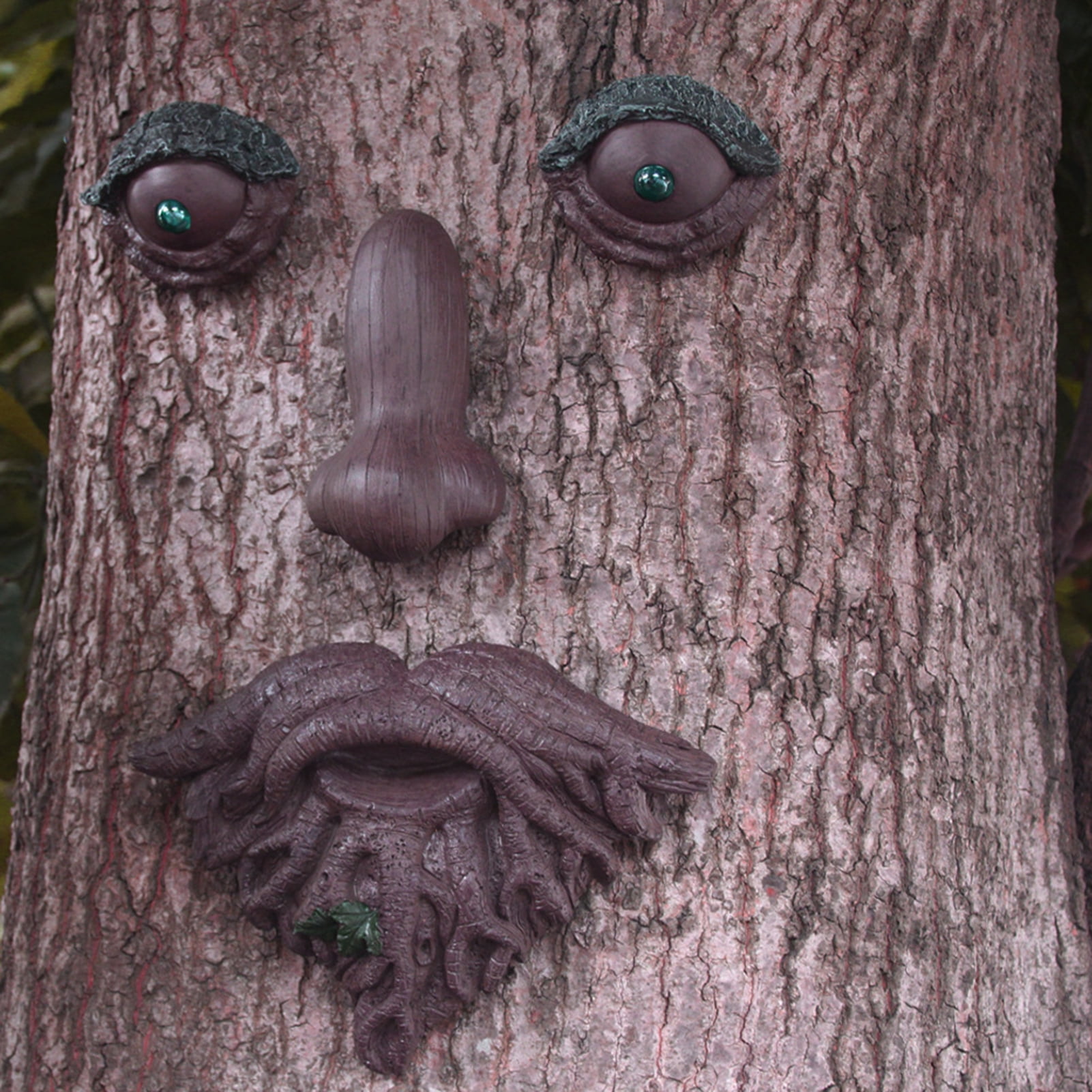 Dream Lifestyle Tree Face Decor,Old Man Tree Hugger Statue Set,Bark Ghost Face Facial Features Decoration,Whimsical Sculpture,Art Tree Face Decor for Outdoor Yard Garden Easter Props