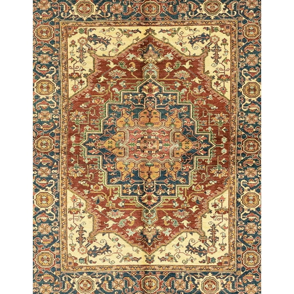 Ahgly Company Indoor Rectangle Abstract Metallic Gold Persian Area Rugs, 2' x 4'