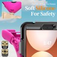 thumbnail image 2 of For Samsung Galaxy Tab A11 2025/Tab A9 2023 Case 8.7 inch (SM-X133/X135/ SM-X110/X115), 360 Hand Strap, Shoulder Strap, Kickstand, Rugged Drop Protection, Rose, 2 of 6