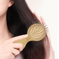 thumbnail image 5 of OPALESQUE 2pcs Wooden Paddle Brush Metal Bristle Hair Brush for Women and Men, Anti-frizz Detangling Hairbrush Comb for Curly Straight Fine Wet Dry Hair, Massage Scalp, Reduce Static, 5 of 9