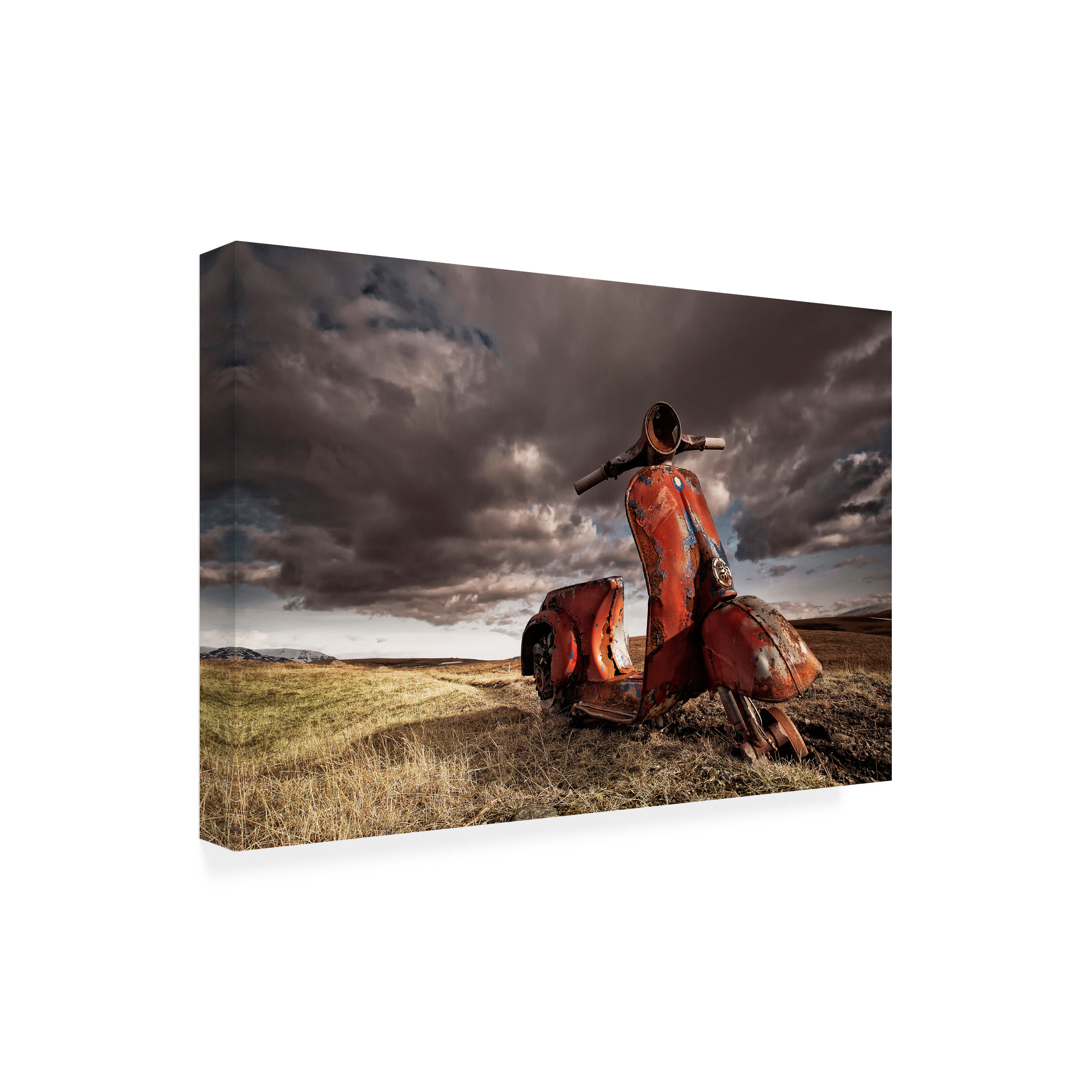 Borsteinn H. Ingibergsson 'Vintage Vespa' Canvas Art