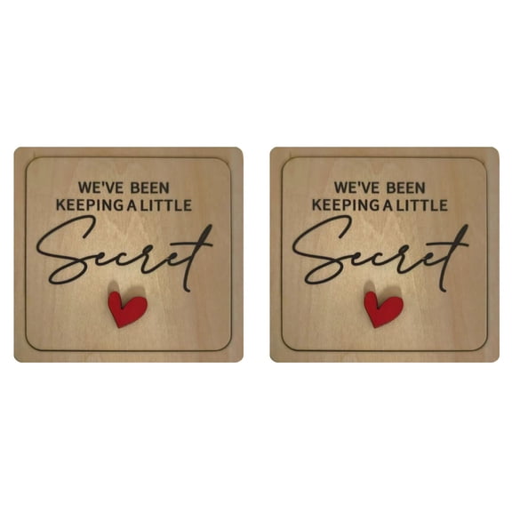 YWIYIUD 2PCSCreative Pregnancy Announcement Gift Wooden Surprise Boxes with UltrasoundPhoto Frame and Sign,Wooden Keepsake Box Gift Sign for NewGrandparents and LovedOnes