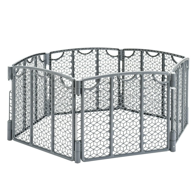 Play Space Evenflo, versátil, 6 paneles ajustables (gris frío)