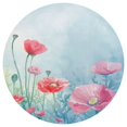 thumbnail image 3 of Ryvnso Poppy Flowers Oil Paint Round Plate Mats Dining Table Placemat Set of 4 for Holiday Decoration, 3 of 7