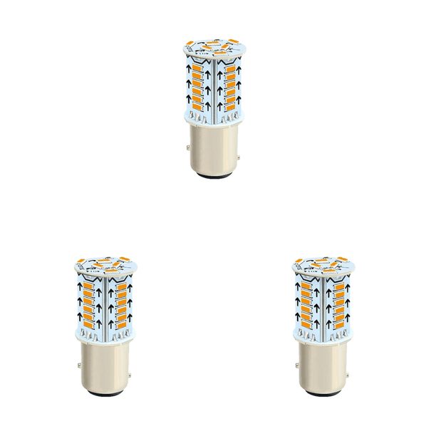 Luces de parada de freno luz trasera intermitente para coche motocicleta amarillo 3 uds.