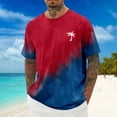thumbnail image 2 of JAJAHO Mens Crew Neck T Shirt Tie Dye Raglan Short Sleeve Comfortable Casual Beach Graphic Tee Tropical Printed Summer Hawaiian Shirts Trendy Tops, 2 of 4