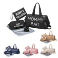thumbnail image 2 of Bolsa de viaje para mamá, bolsa de maternidad portátil con letras bordadas, bolsa de aislamiento para botella de leche, bolsa de pañales de gran capacidad para madre y bebé, 2 of 4