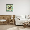 thumbnail image 2 of Stupell Turquoise Butterfly Damask Pattern Animals & Insects Painting Black Framed Art Print Wall Art, 2 of 7