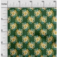 thumbnail image 2 of oneOone Velvet Dark Green Fabric Asian Retro Floral Dress Material Fabric Print Fabric By The Yard 58 Inch Wide, 2 of 4
