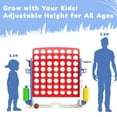 thumbnail image 5 of KORIMEFA Jumbo 4-to-Score Giant Game Set 4 in a Row Connect Game Perfect for Kids Adults Outdoor Holiday Party Family yard Game, Red, 5 of 9