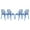 Transparent Blue, variant on 17.40 x 17.25 x 21.50 in. Modern Cornelia Dining Chair, Transparent Blue - Set of 4