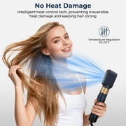 5 in 1 Hot Air Brush Hair Dryer Air Styler - 1000W Fast Drying, Curling, Straightening with Ceramic Coating & Negative Ion