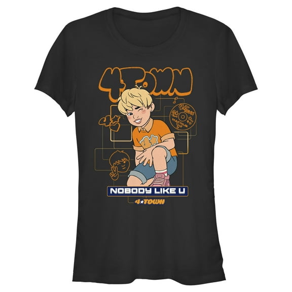 Junior's Turning Red Tae Young Nobody Like U Graphic Tee Black Large