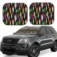 thumbnail image 6 of Kdxio Colorful Fishing Lures Print 2-Piece Sun Shade Front Windshield - Foldable Car Front Window Sunshades for Most Sedans SUV Truck, 6 of 6