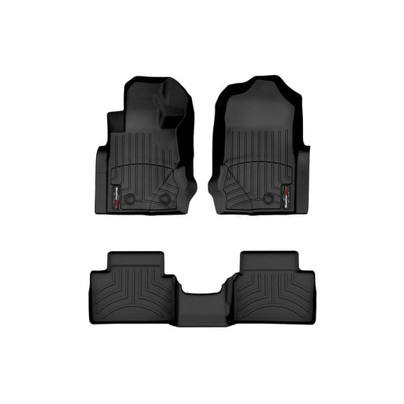 WeatherTech Custom Fit FloorLiners compatible with 2021-2025 Ford Bronco - 1st & 2nd Row, Black