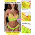 thumbnail image 3 of LinenLoon Neon Two Tone. Double Layer. High Leg Bottom. 2 Pieces Lingerie, 3 of 5