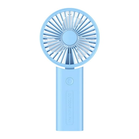 

Portable Mini Fan USB Rechargeable Lanyard Hand Fan Three Wind Speed Travel Portable Fans Blue