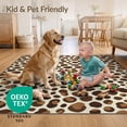 thumbnail image 4 of ODIKA 6'x9' Ultra-Soft Area Rug, Abstract Inspired Patchwork Patches Border Southwestern Spotted Flowing Dynamic None Washable, Bare feet friendly, Silk-Touch for Guest Room, Bedroom, 4 of 7