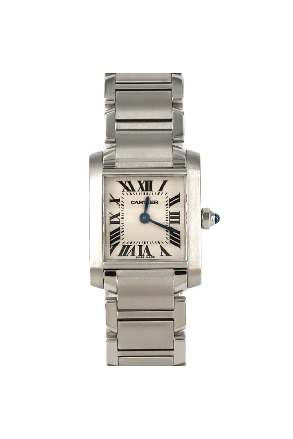 Pre-Owned Cartier Tank Franaise SM W51008Q3 Stainless Steel Quartz (Good)