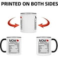 thumbnail image 4 of Gifts for Mom - Mom Nutrition Facts Mugs, Mothers Day Gifts for Mom from Daughter Son, Christmas Gifts, Birthday Gifts, Modwnfy White 11 fl oz Coffee Mugs Ceramic Mug Tea Cup, 4 of 9