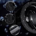 thumbnail image 3 of Trayknick Steering Wheel Cover Universal Anti-slip Plush Car Bling Rhinestones Steering Wheel Protector for Women, 3 of 13