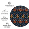 thumbnail image 3 of Honeii Mexican Flower Print Leather Coaster Set of 4, Ideal for Safeguarding Your Furniture from Drinks Spills and Effortless Cleanup-Round Shape, 3 of 6