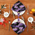 thumbnail image 4 of Iauyy Satin Napkins Set of 1- Beautiful Butterfly- Purple DIY Printing Decoration Cloth Napkin- Easy Care for Home/Party, 4 of 8
