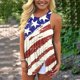 thumbnail image 2 of Moda Mujer Causal Cuello Redondo Día de la Independencia Blusa Estampada Camiseta Sin Mangas Verano Tank Tops Fridja  gh1647, 2 of 6