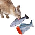 thumbnail image 2 of 2 Pcs Jouet Poisson Chat Interactif Simulé Réaliste Peluche Herbe à Chat Toy Cat Jouet à Mâcher, 2 of 10
