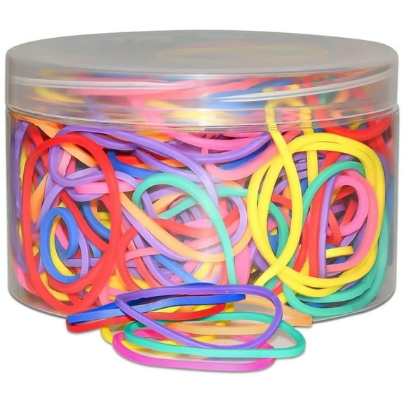 1.57 in Small Rubber Bands,Elastic Rubberbands,Stretchable Durable Bands for Home,Office Document,Stationary Organizing,Arts Crafts Hair Band,150 Pcs,Multi-color