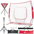 thumbnail image 1 of Goplus Filet de Baseball 8 Pieds x 7 Pieds pour Pratique de Softball, Lancer, Frapper, Rouge, 1 of 10