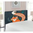 thumbnail image 2 of Vintage Headboard, What Does the Fox Say? Hipster Animals Know Better Habitat Creature Illustration, Upholstered Decorative Metal Bed Headboard with Memory Foam, Twin Size, Multicolor, by Ambesonne, 2 of 4